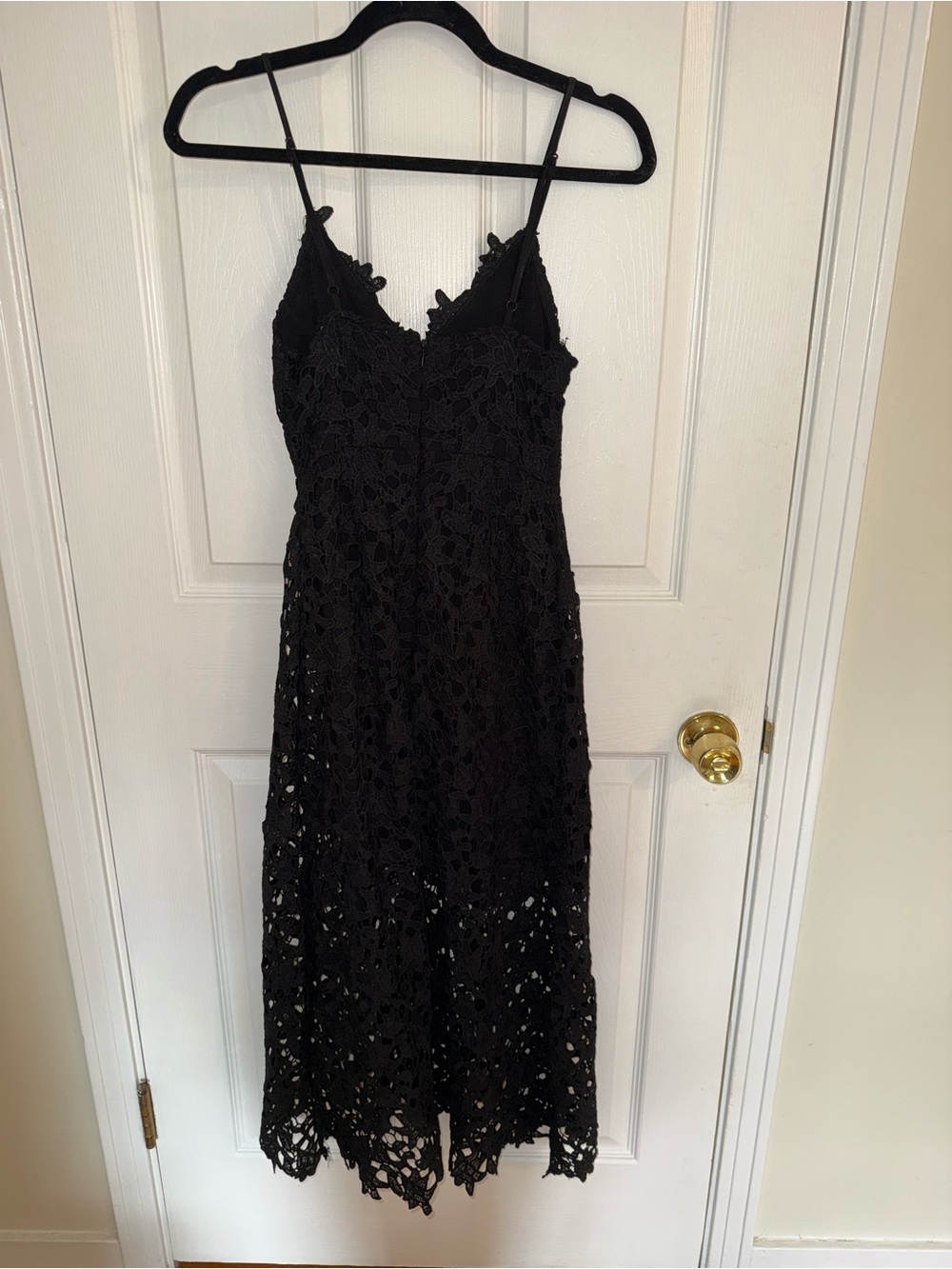 ASTR the Label Lace A Line Black Midi Dress